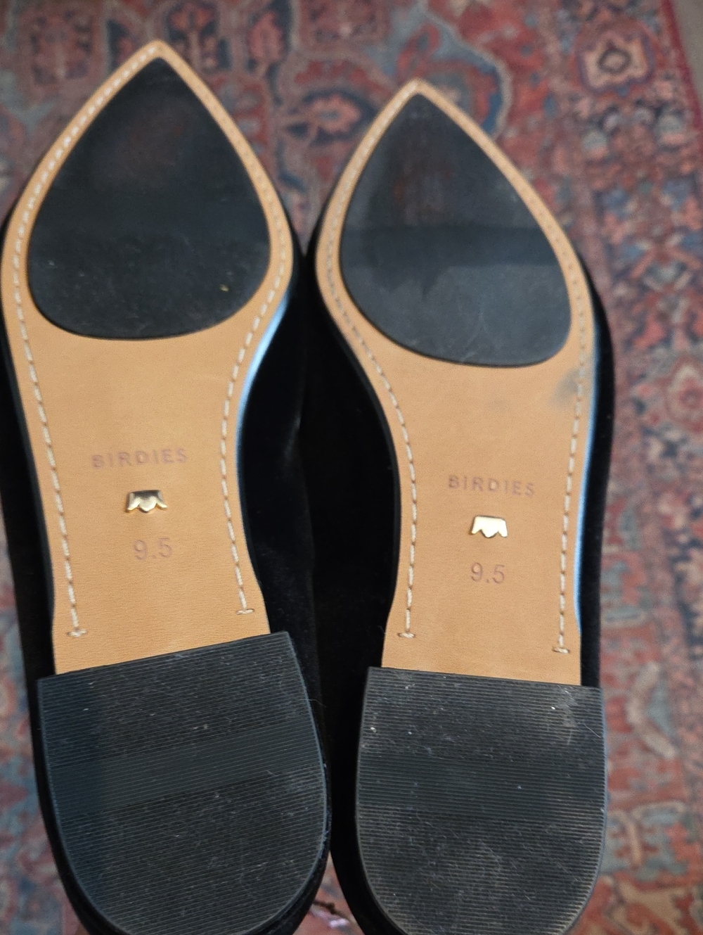 Birdies The Goldfinch 15 Black Velvet Flats Size 9.5 - Picture 4 of 9